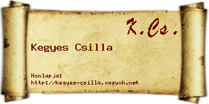 Kegyes Csilla névjegykártya